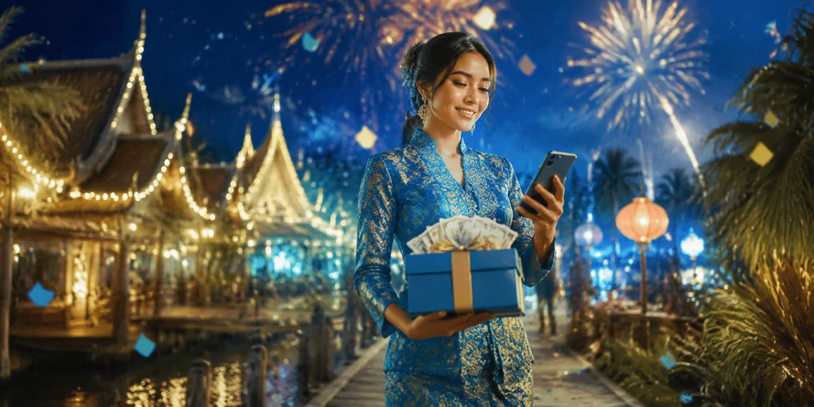 Pengguna Sarawak mengakses kasino mudah alih 2570 dalam pakaian tradisional baju kurung